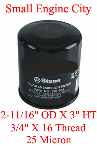 120-634-TO  TORO OIL FILTER   MODELS WITH KAWASAKI ENGINES 