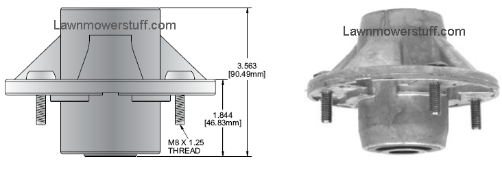 82-334-JD  Spindle Housing for 38 inch commerical deck  Pulley and shaft not included

